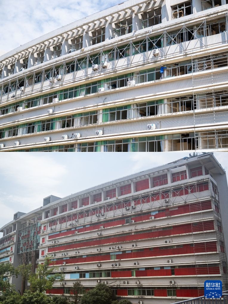 湖北黄冈：龙卷风灾后清理修复持续推进